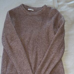Pink Clover Beige Sweater with White Label